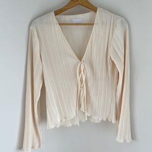 Isalis Tie-Front Ribbed Top